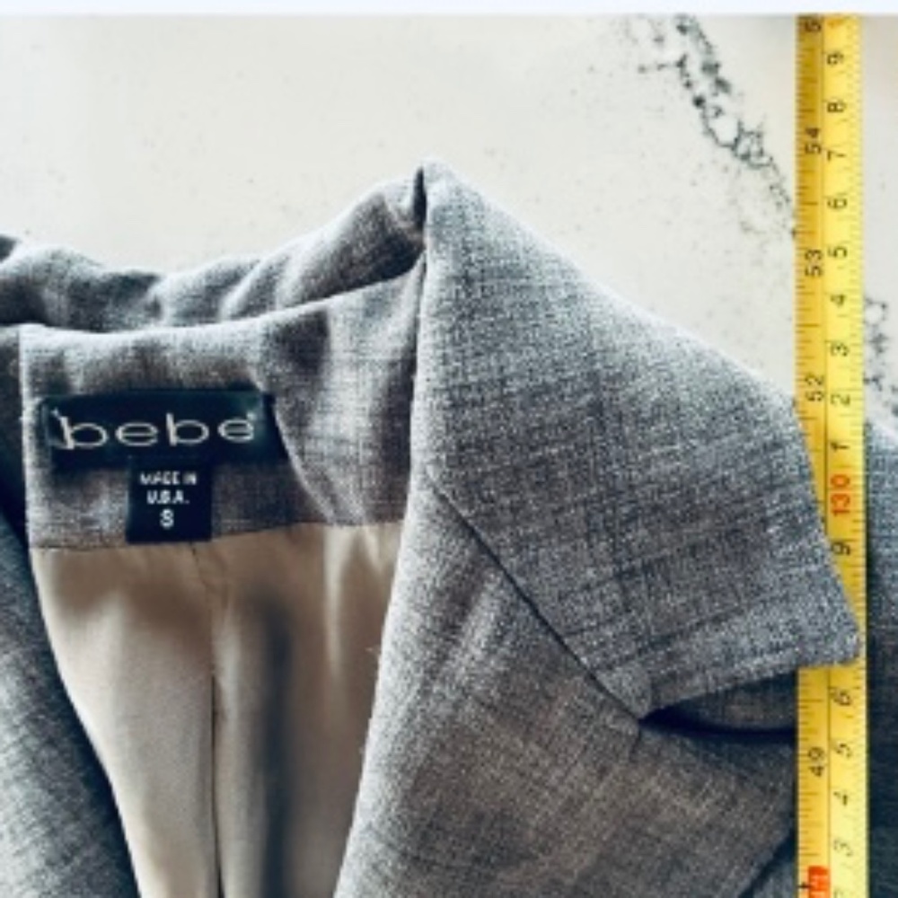BEBE TAILORED GRAY FULL-LENGTH COAT - Picture 8 of 16